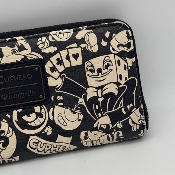 Loungefly Cuphead Mugman Wallet Zip Around Cartoon Print Womens Purse Handbag - Picture 5 of 16